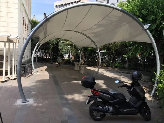 Arch Tensile Walkway Scooter Parking Shade