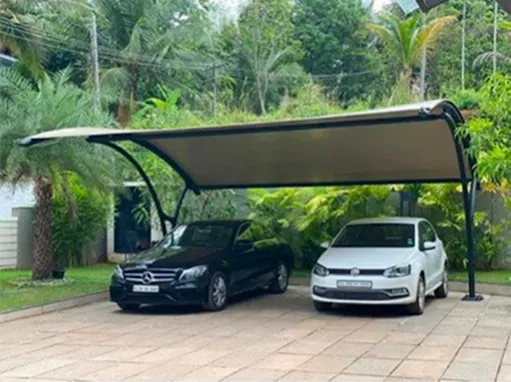 Double Car Parking Tensile Shed
