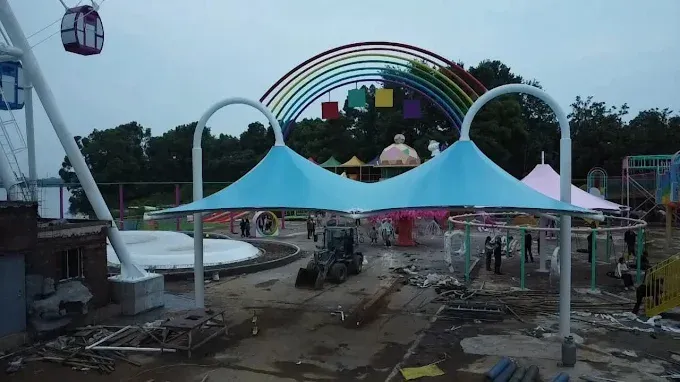 Double Car Parking Tensile Canopy Resort